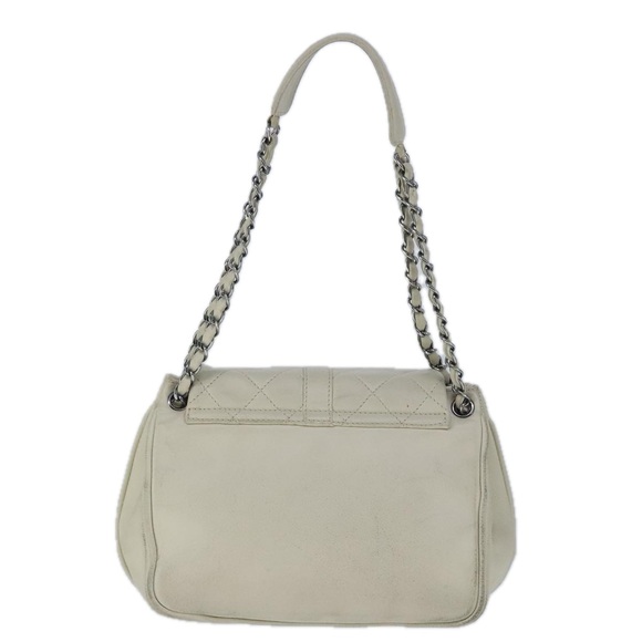 CHANEL Matelasse Chain Shoulder Bag Caviar Skin White CC Auth bs20238 - Picture 2 of 16